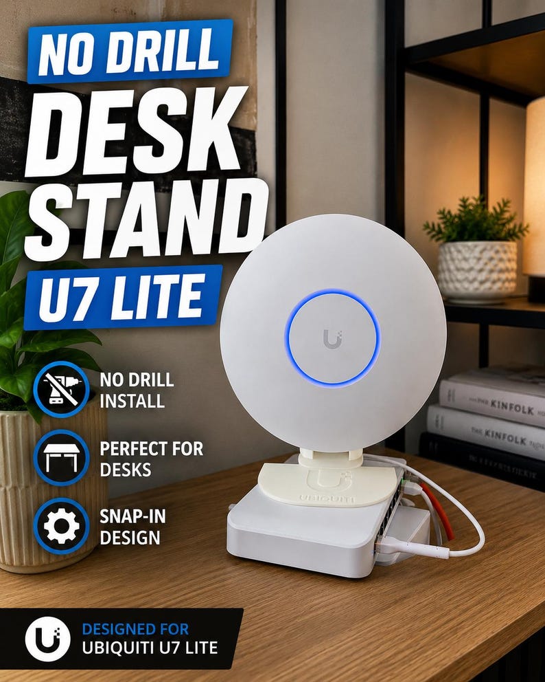 Ubiquiti U7 Lite 3D Printed Desk Stand
